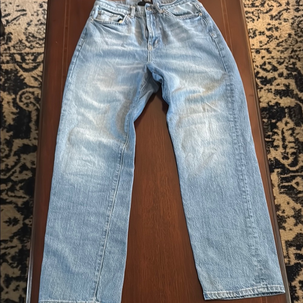 BDG High Rise Blue Jeans with Vintage Distressing
